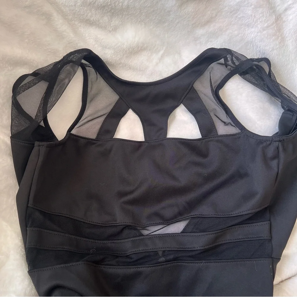 Mystic Black Mesh Detail Cutout Dress Bodycon - Picture 9 of 9